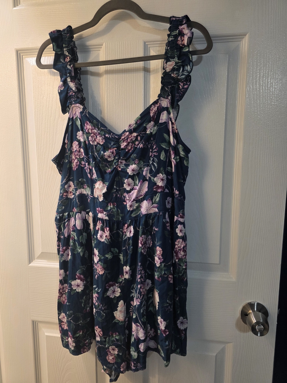 Torrid Floral Ruffle-Shoulder Dress With Pockets Size 1
